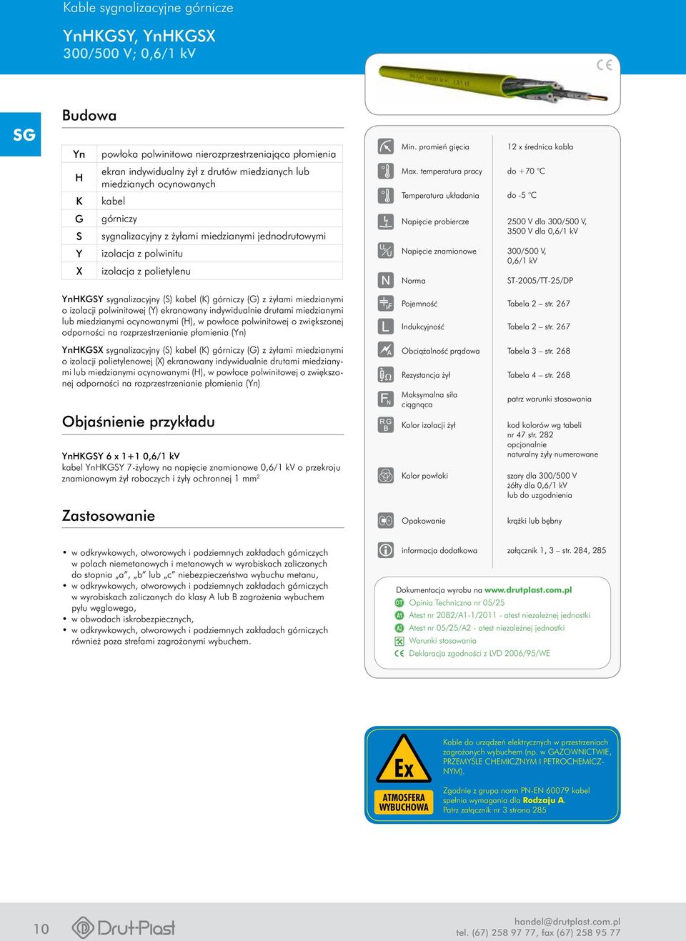 polwinitu izolacja z polietylenu Napięcie znamionowe 300/ V, 0,6/1 kv ST-2005/TT-25/DP nhkgs sygnalizacyjny (S) kabel (K) górniczy (G) z żyłami miedzianymi o izolacji polwinitowej () ekranowany