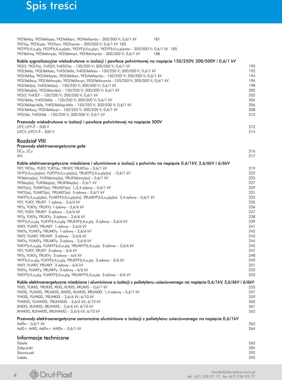 nksl, nkslżo 150/250 V; 300/ V; 0,6/1 kv 190 KSLekfa, KSLekfażo, nkslekfa, nkslekfażo 150/250 V; 300/ V; 0,6/1 kv 192 KSLekfay, KSLekfayżo, KSLekfayn, KSLekfaynżo 150/250 V; 300/ V; 0,6/1 kv 194