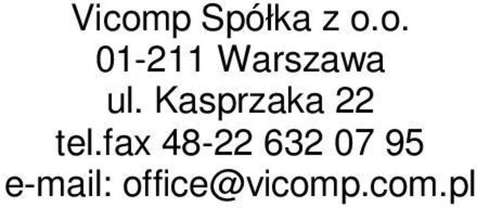 fax 48-22 632 07 95