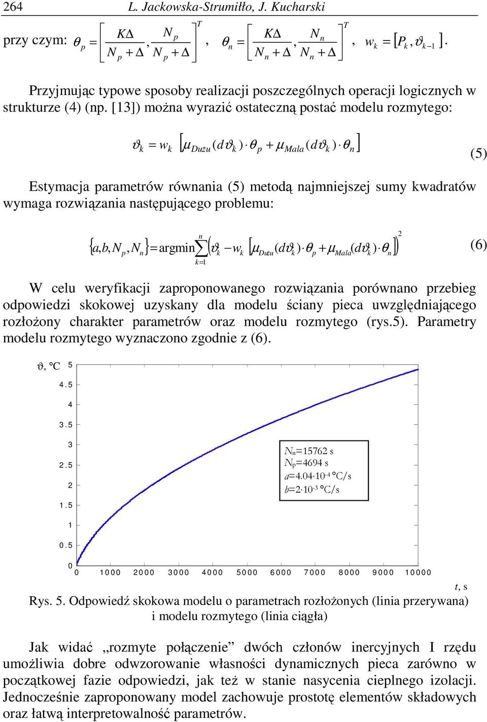 [3]) mona wyrazi ostateczn posta modelu rozmytego: [ µ ( dϑ ) θ + µ ( dϑ θ ] ϑ = w ) Duu Estymacja parametrów równania (5) metod najmniejszej sumy wadratów wymaga rozwizania nastpujcego problemu: p