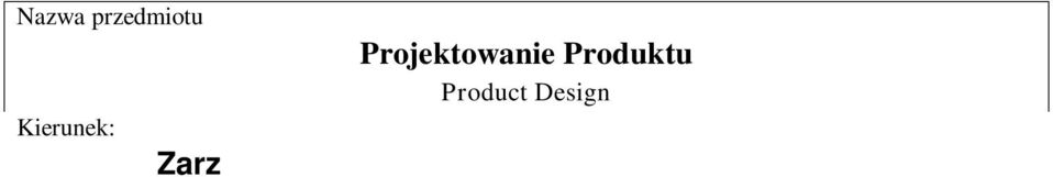 2 Rok: I Semestr: 02 punktów: 4ECTS PRZEWODNIK PO PRZEDMIOCIE I KARTA PRZEDMIOTU CEL PRZEDMIOTU C1. Zapoznanie z podstawowymi czynnikami decydującymi o wyborze i wprowadzeniu nowego. C2.