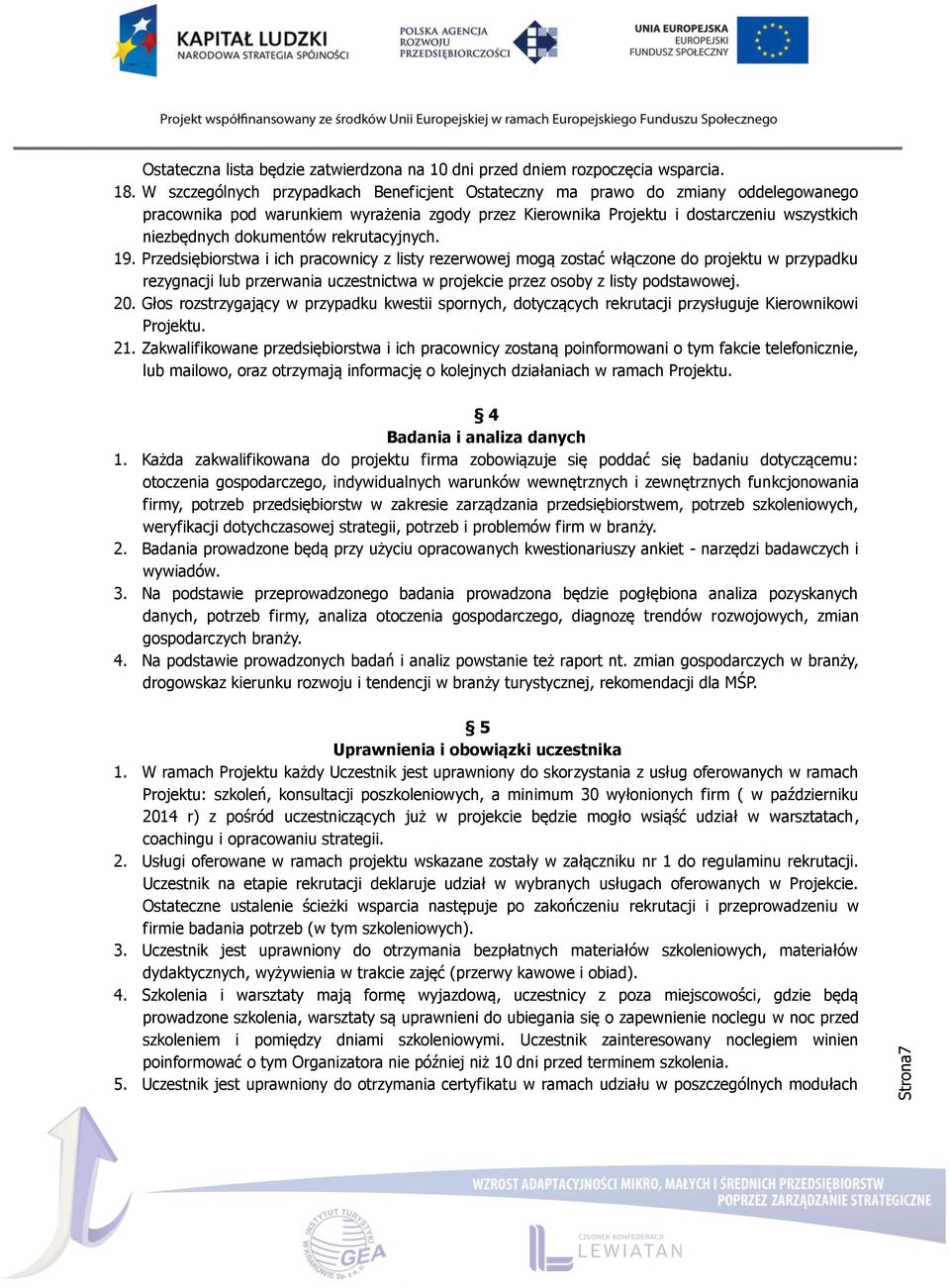 rekrutacyjnych. 19.
