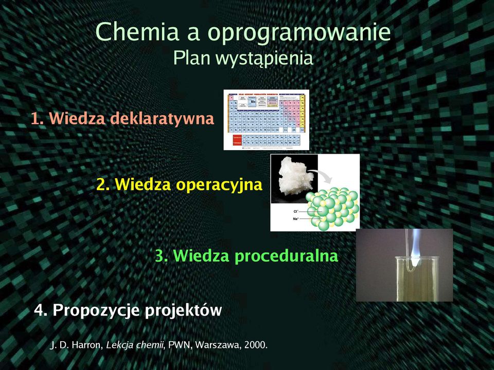 Wiedza proceduralna 4. Propozycje projektów J.