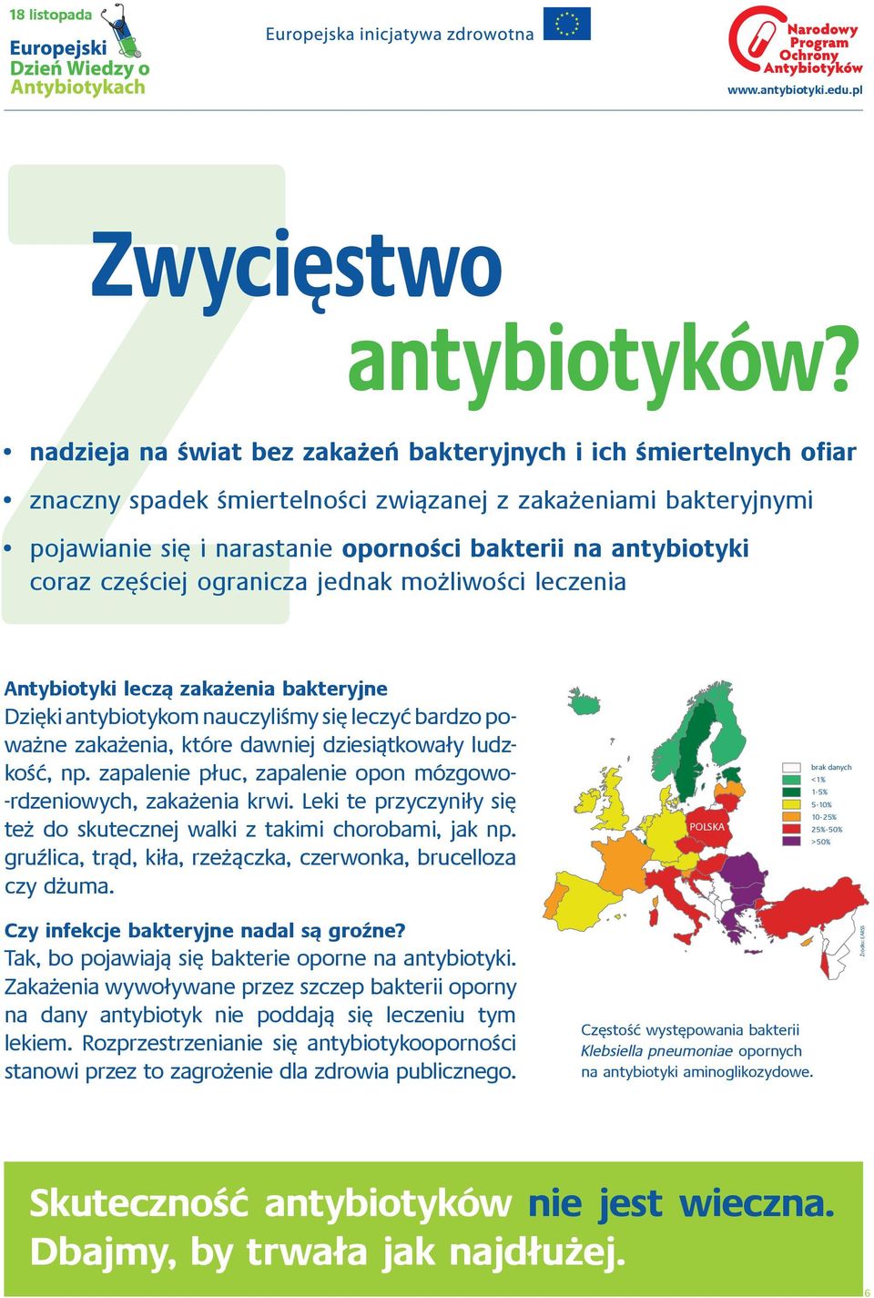 zakażenia bakteryjne Dzięki antybiotykom nauczyliśmy się leczyć bardzo poważne zakażenia, które dawniej dziesiątkowały ludzkość, np.