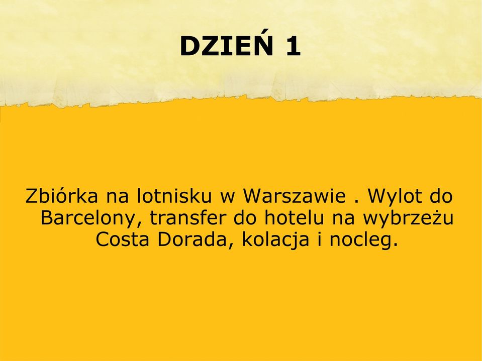 Wylot do Barcelony, transfer