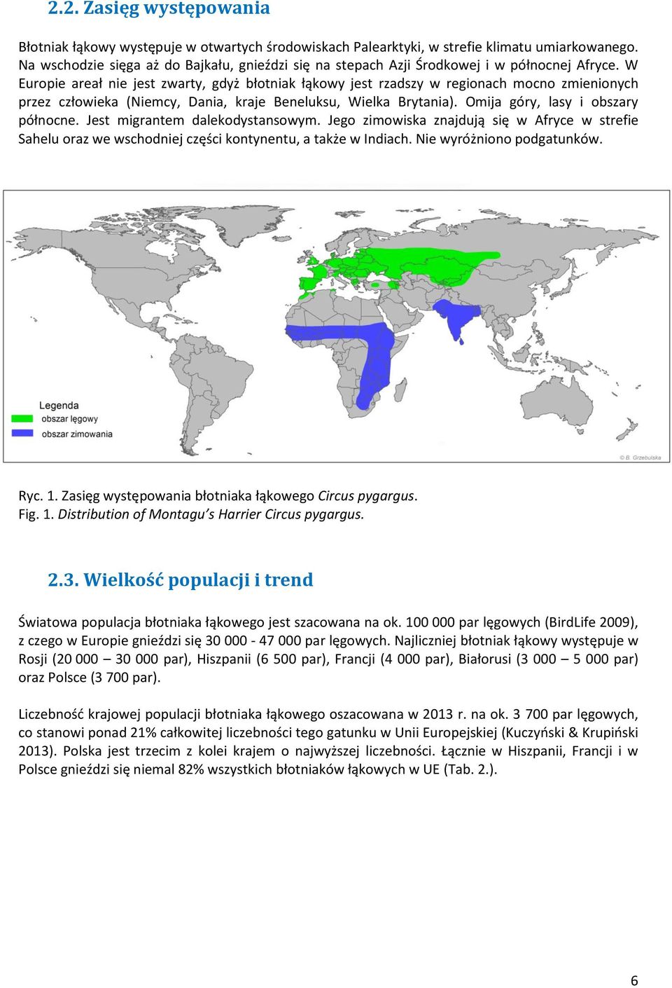 W Europie areał nie jest zwarty, gdyż błotniak łąkowy jest rzadszy w regionach mocno zmienionych przez człowieka (Niemcy, Dania, kraje Beneluksu, Wielka Brytania). Omija góry, lasy i obszary północne.