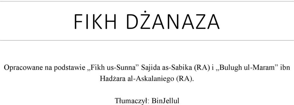 as-sabika (RA) i Bulugh ul-maram