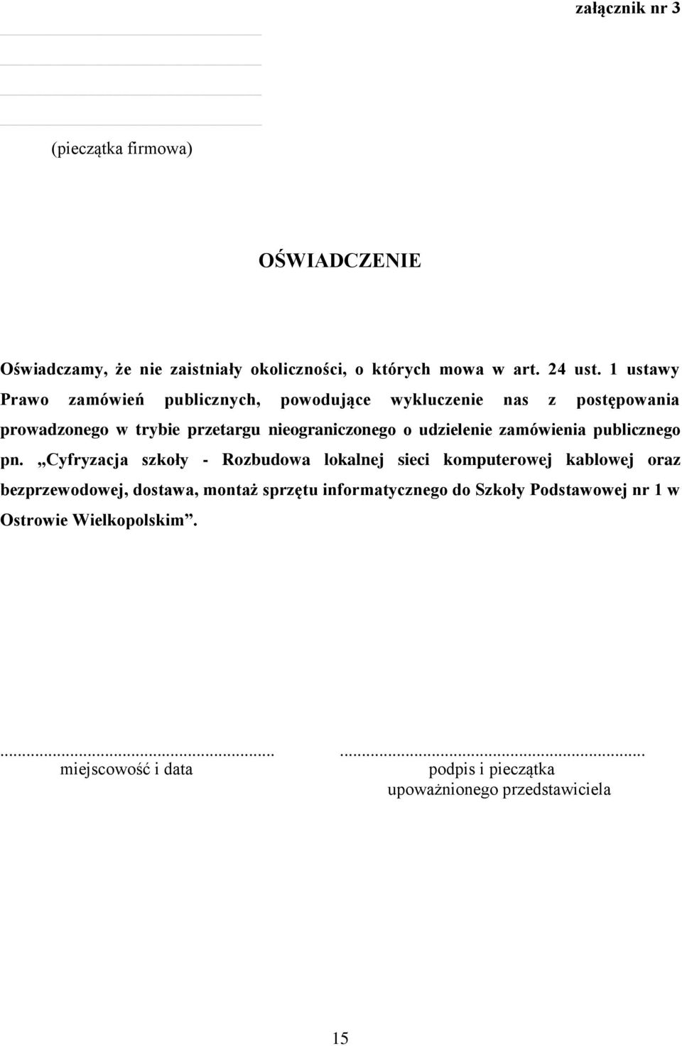 udzielenie zamówienia publicznego pn.