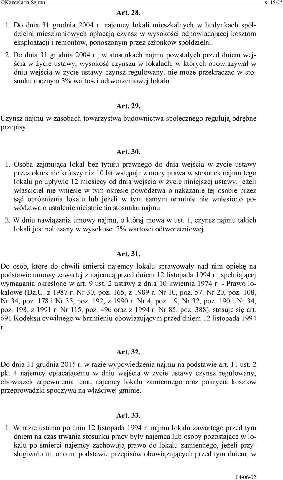 Do dnia 31 grudnia 2004 r.