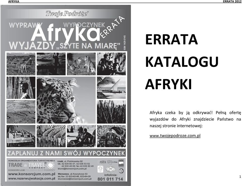 Pełną ofertę wyjazdów do Afryki