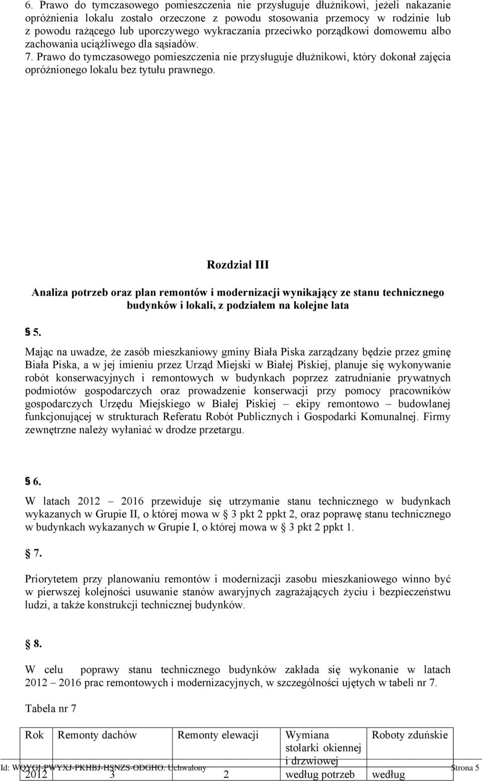 Prawo do tymczasowego pomieszczenia nie przysługuje dłużnikowi, który dokonał zajęcia opróżnionego lokalu bez tytułu prawnego.