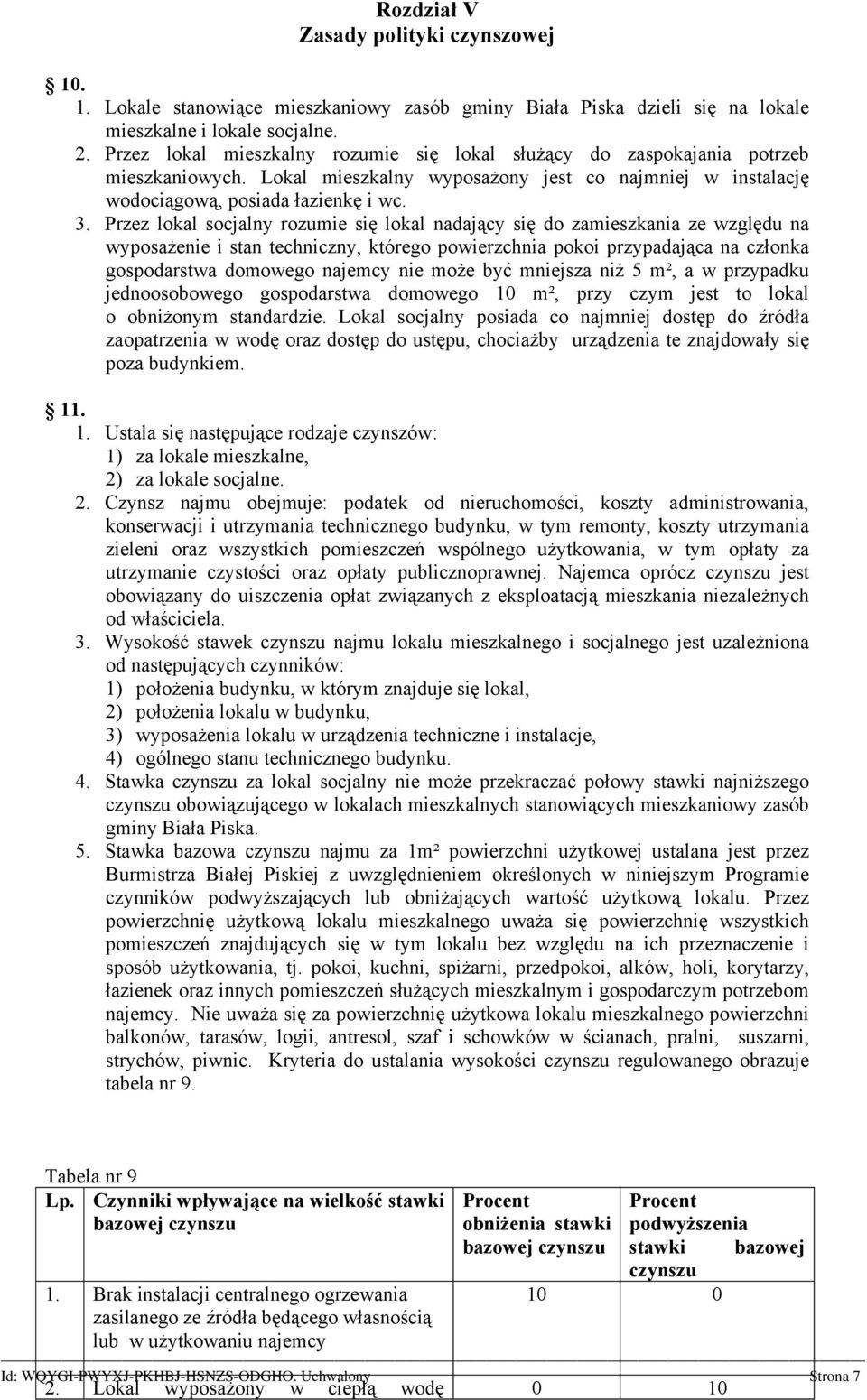Przez lokal socjalny rozumie się lokal nadający się do zamieszkania ze względu na wyposażenie i stan techniczny, którego powierzchnia pokoi przypadająca na członka gospodarstwa domowego najemcy nie