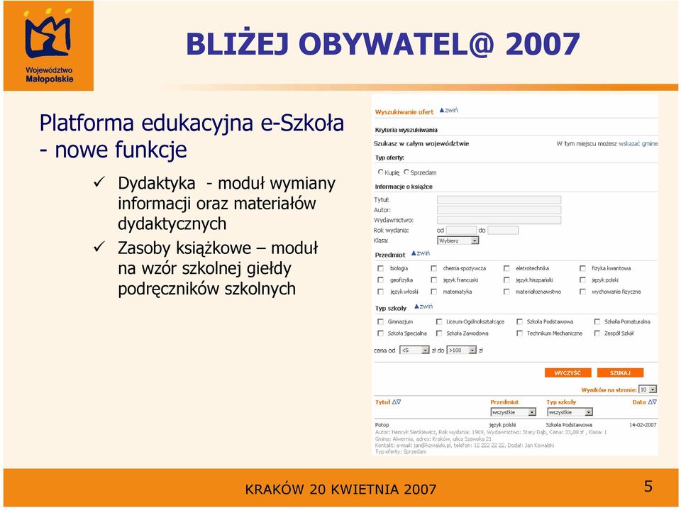 materiałów dydaktycznych Zasoby ksiąŝkowe moduł na