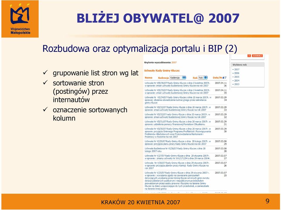 stron (postingów) przez internautów