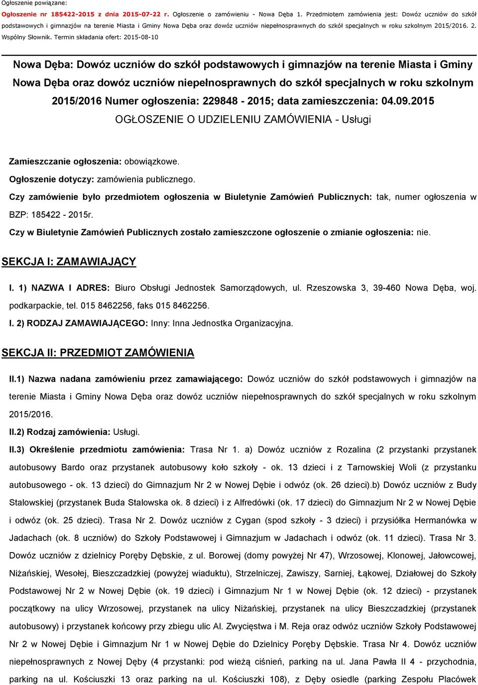 15/2016. 2. Wspólny Słownik.