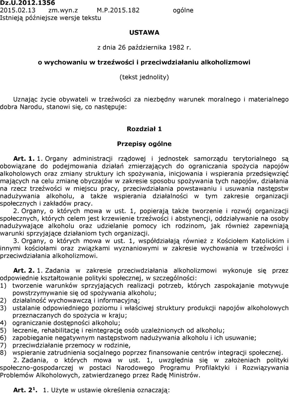 następuje: Rozdział 1 