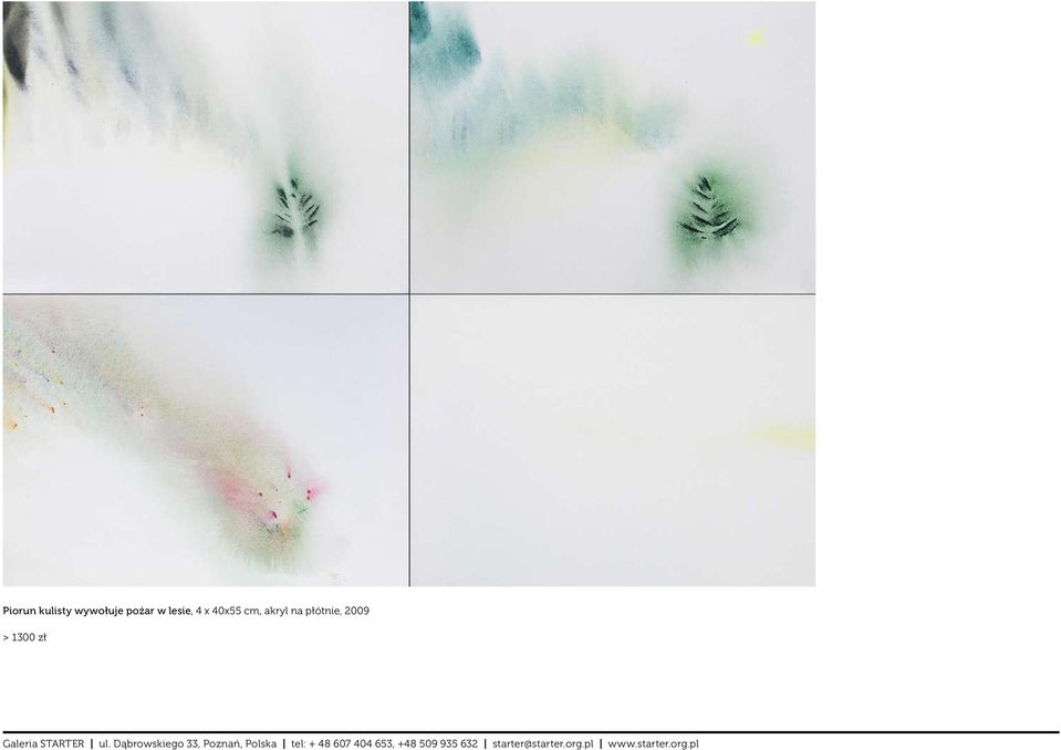 lesie, 4 x 40x55 cm,