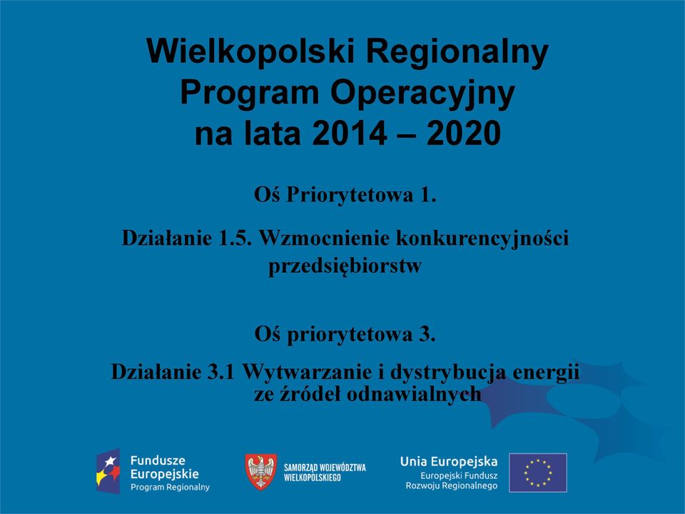 Wzmocnienie konkurencyjności przedsiębiorstw Oś