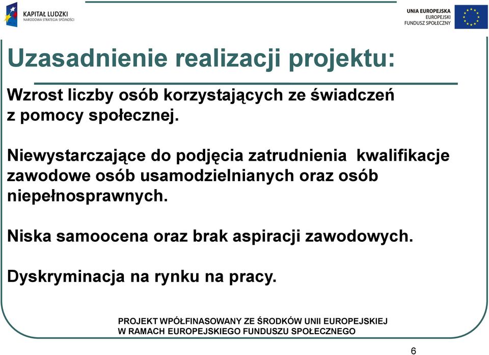 Niewystarczające do podjęcia zatrudnienia kwalifikacje zawodowe osób