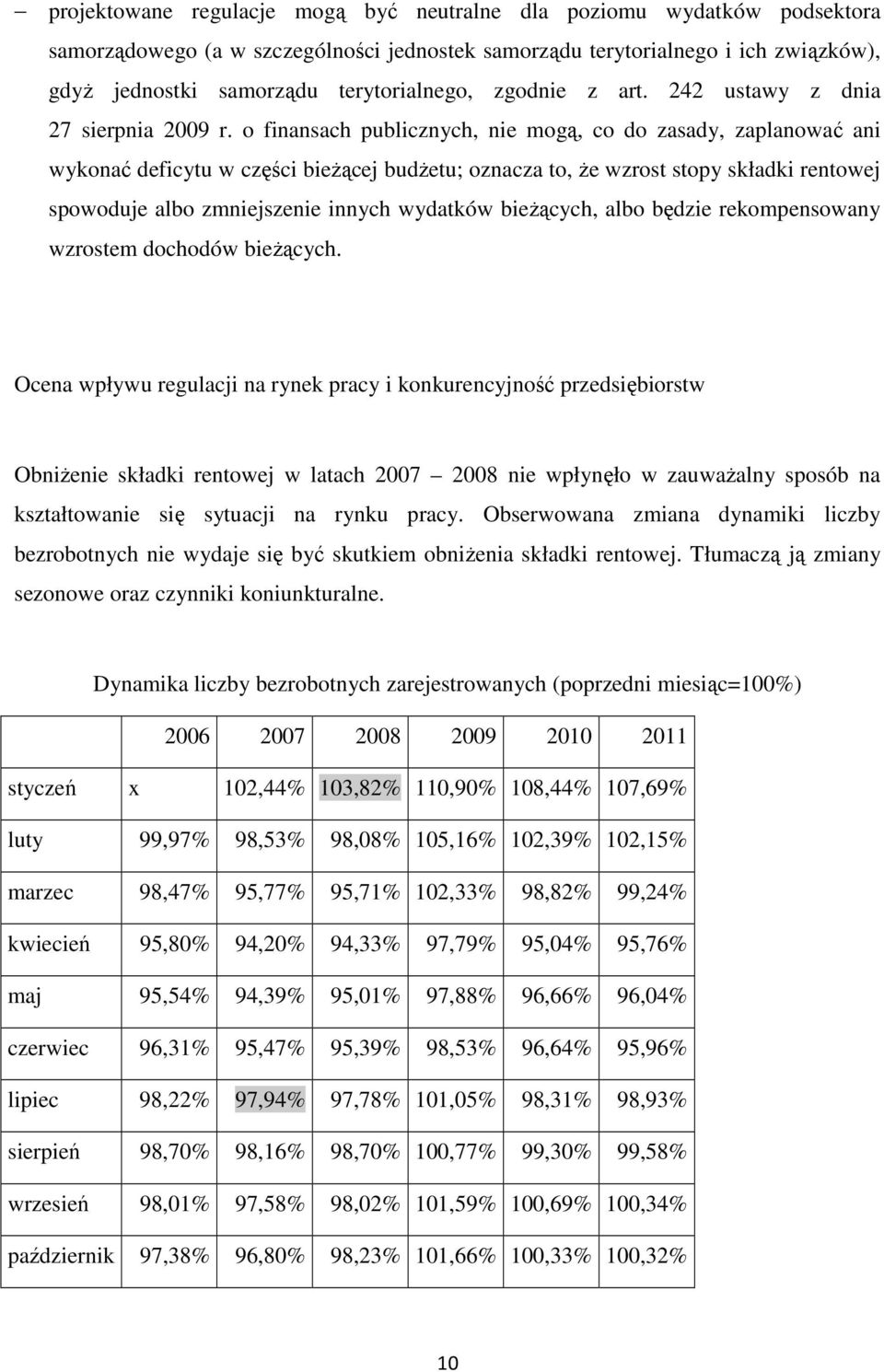 o finansach publicznych, nie mogą, co do zasady, zaplanować ani wykonać deficytu w części bieżącej budżetu; oznacza to, że wzrost stopy składki rentowej spowoduje albo zmniejszenie innych wydatków