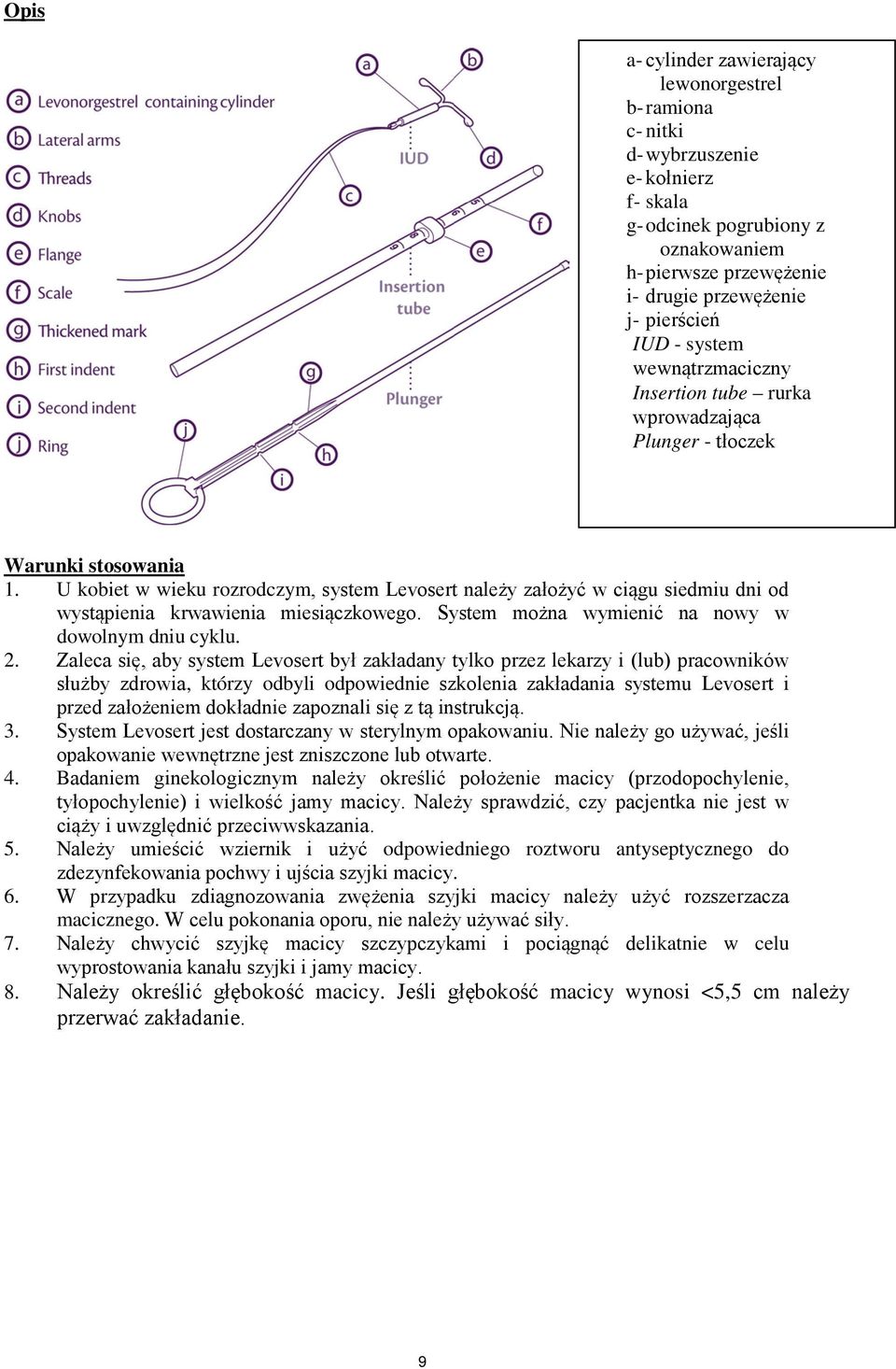 U kobiet w wieku rozrodczym, system Levosert należy założyć w ciągu siedmiu dni od wystąpienia krwawienia miesiączkowego. System można wymienić na nowy w dowolnym dniu cyklu. 2.