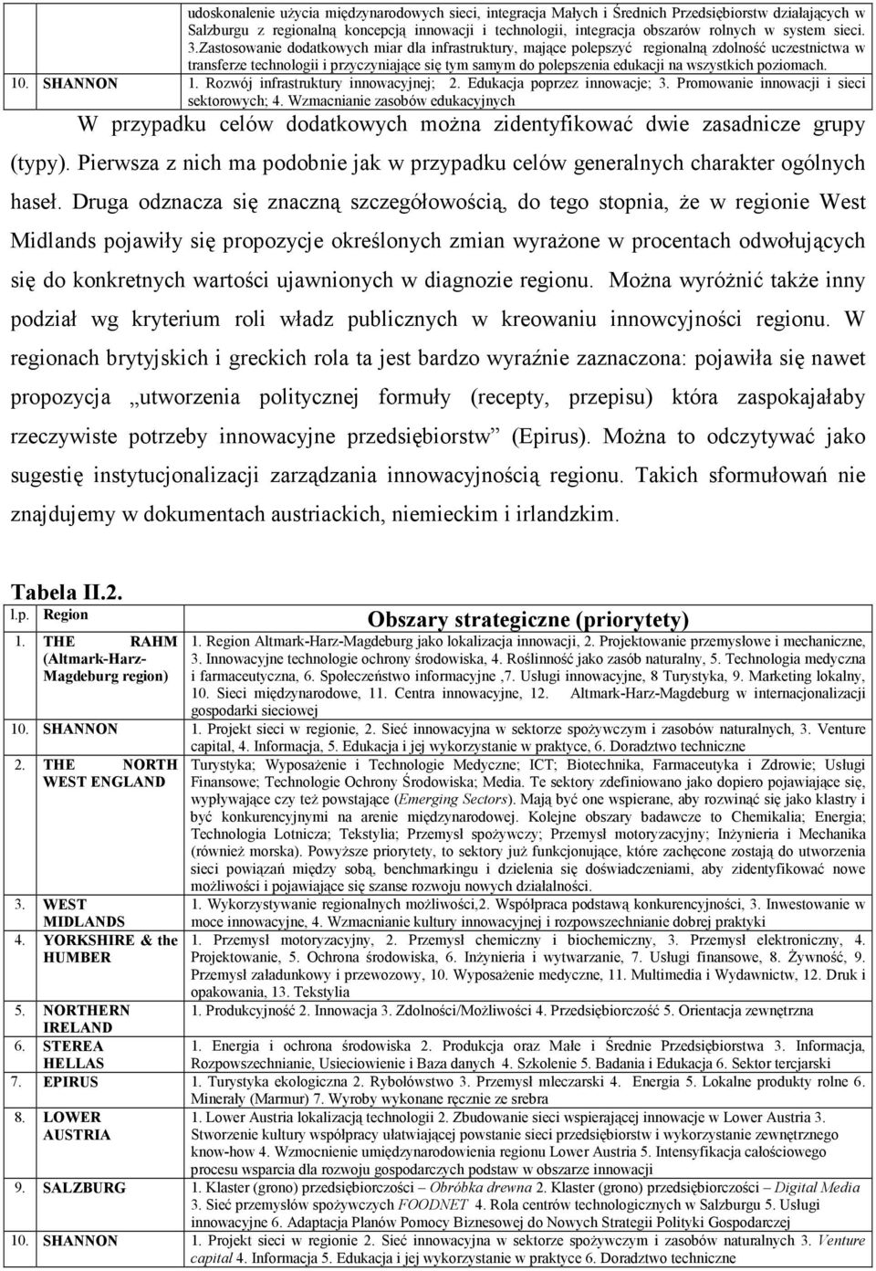 Zastosowanie dodatkowych miar dla infrastruktury, mające polepszyć regionalną zdolność uczestnictwa w transferze technologii i przyczyniające się tym samym do polepszenia edukacji na wszystkich