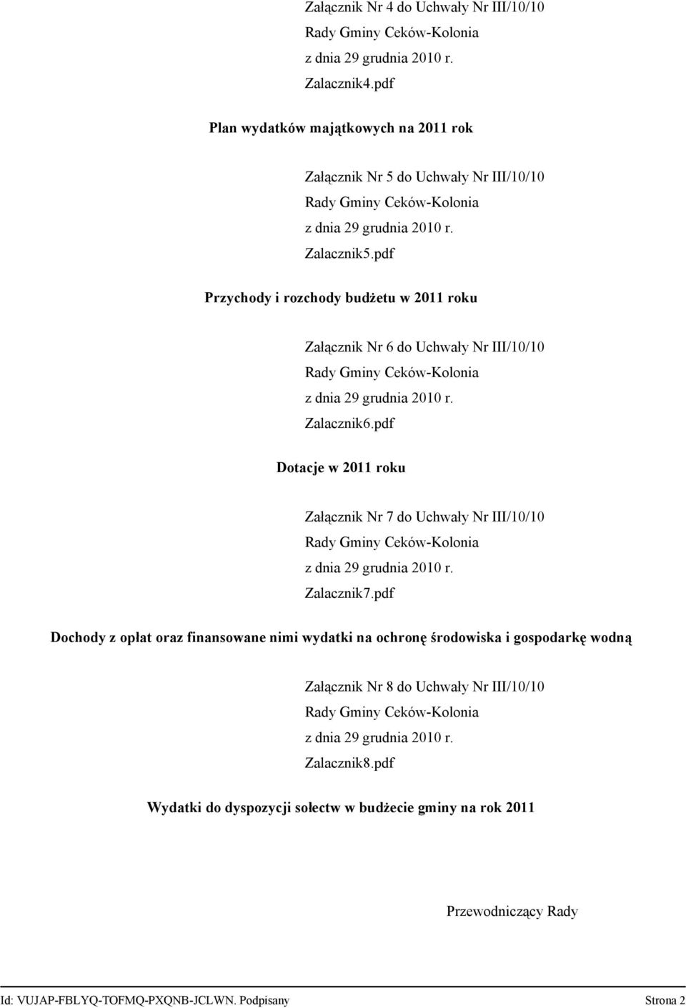 pdf Dotacje w 2011 roku Załącznik Nr 7 do Uchwały Nr III/10/10 Zalacznik7.
