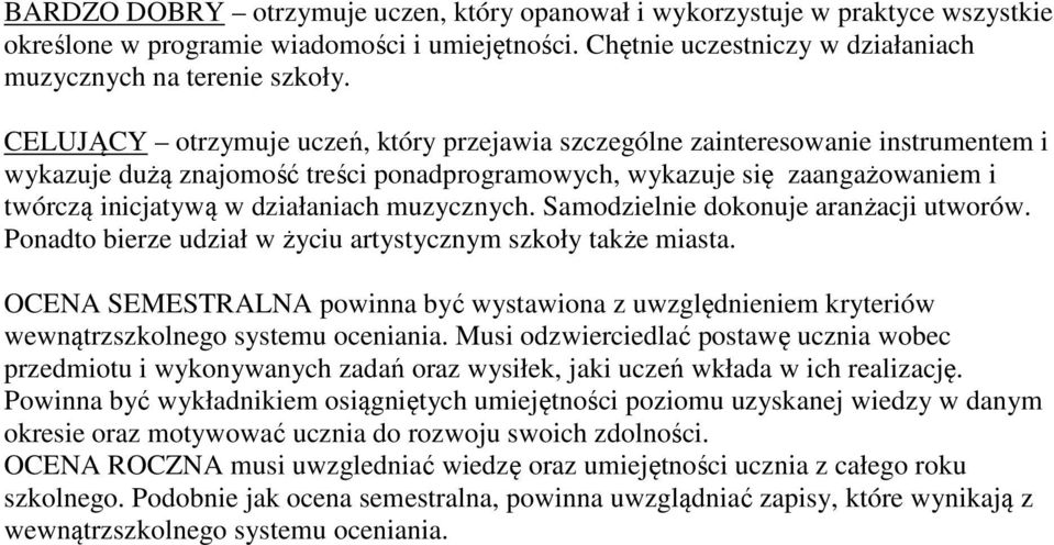 muzycznych. Samodzielnie dokonuje aranżacji utworów. Ponadto bierze udział w życiu artystycznym szkoły także miasta.