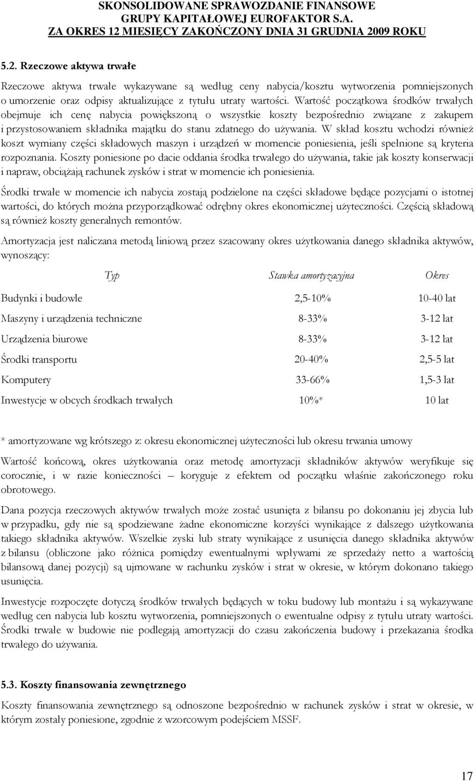 W skład kosztu wchodzi równieŝ koszt wymiany części składowych maszyn i urządzeń w momencie poniesienia, jeśli spełnione są kryteria rozpoznania.
