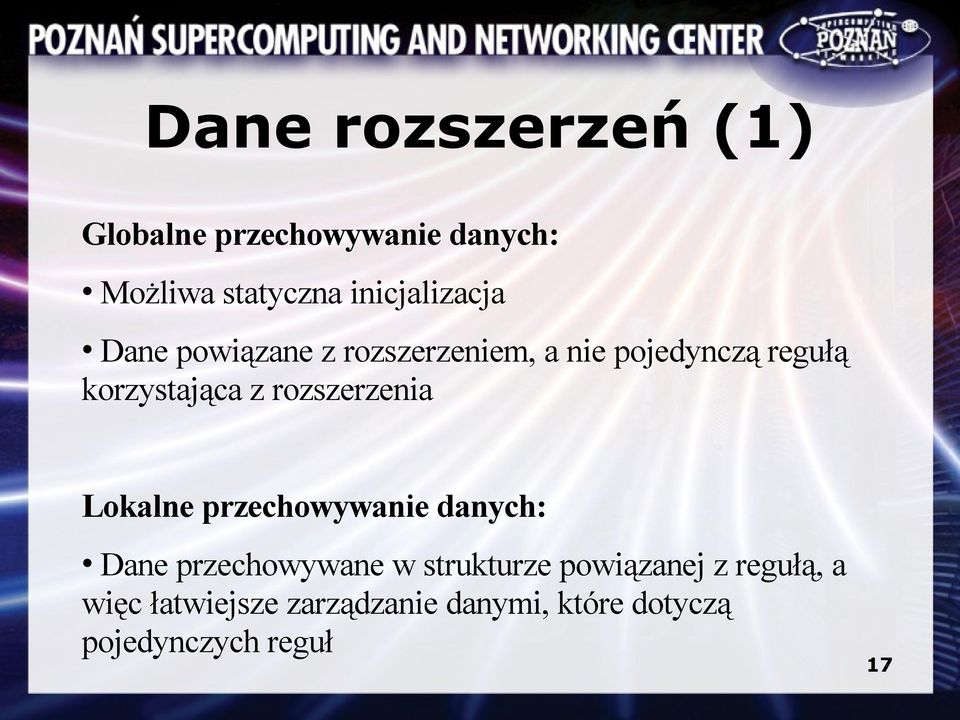 korzystająca z rozszerzenia Lokalne przechowywanie danych: Dane przechowywane w