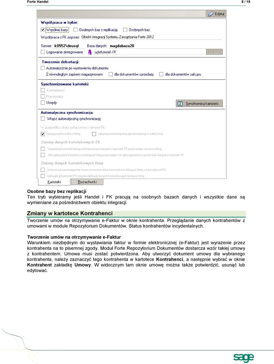 Status kontrahentów incydentalnych.