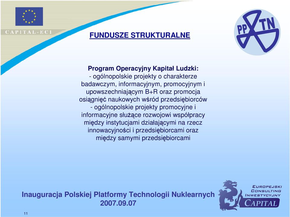 przedsiębiorców - ogólnopolskie projekty promocyjne i informacyjne służące rozwojowi współpracy