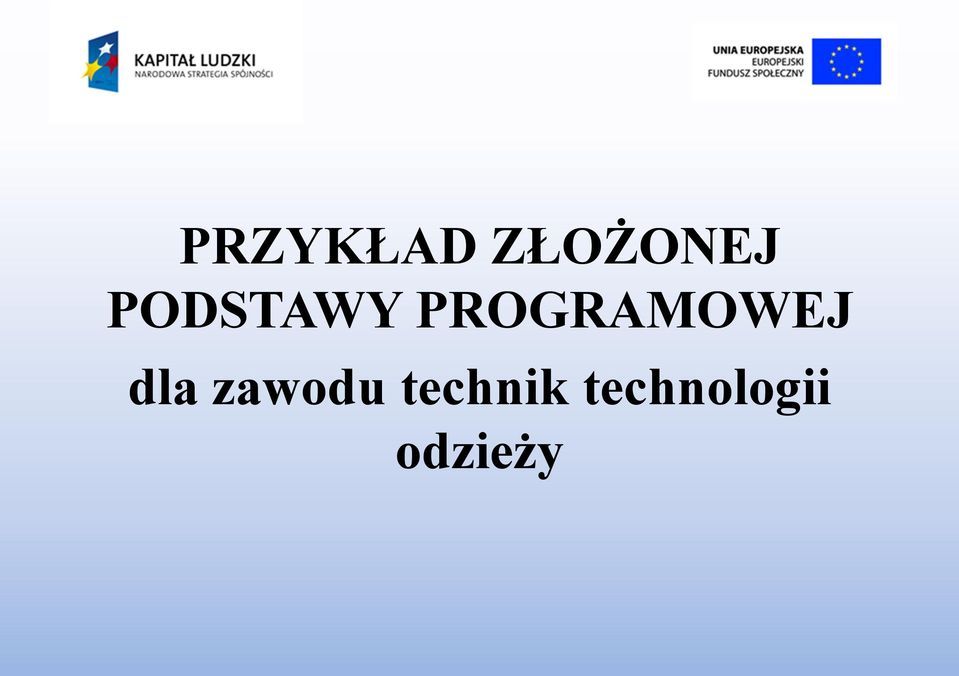 PROGRAMOWEJ dla