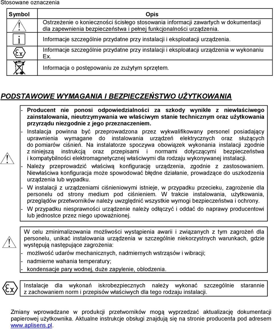 Informacja o postępowaniu ze zużytym sprzętem.