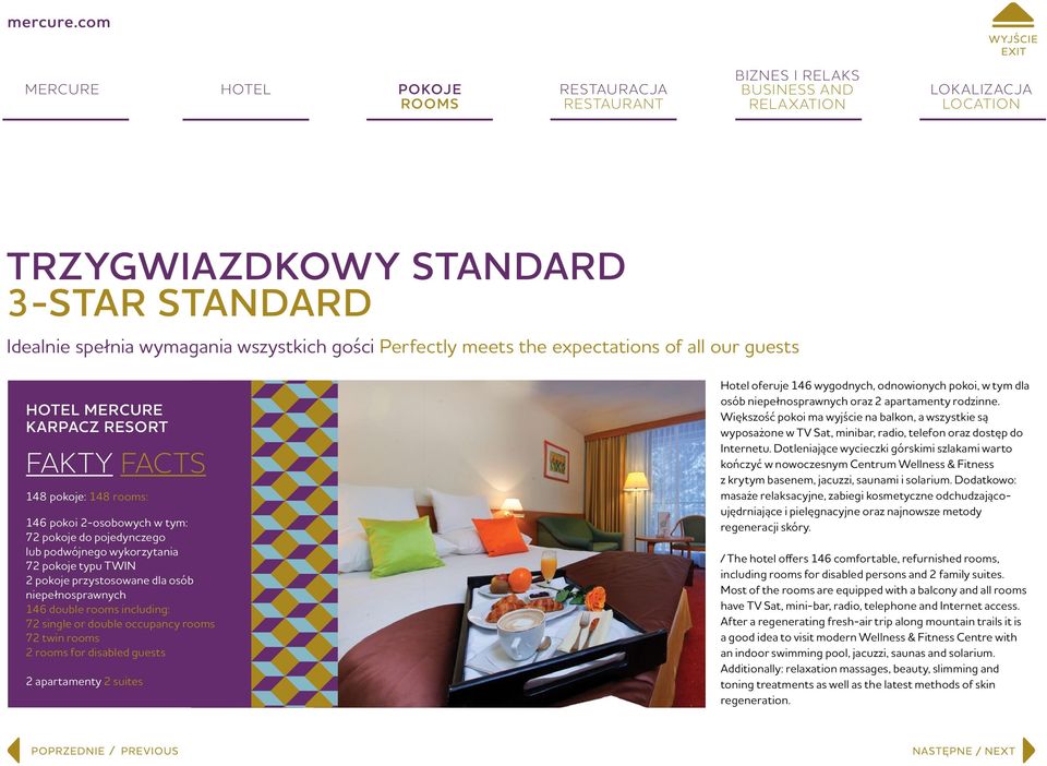 apartamenty 2 suites Hotel oferuje 146 wygodnych, odnowionych pokoi, w tym dla osób niepełnosprawnych oraz 2 apartamenty rodzinne.