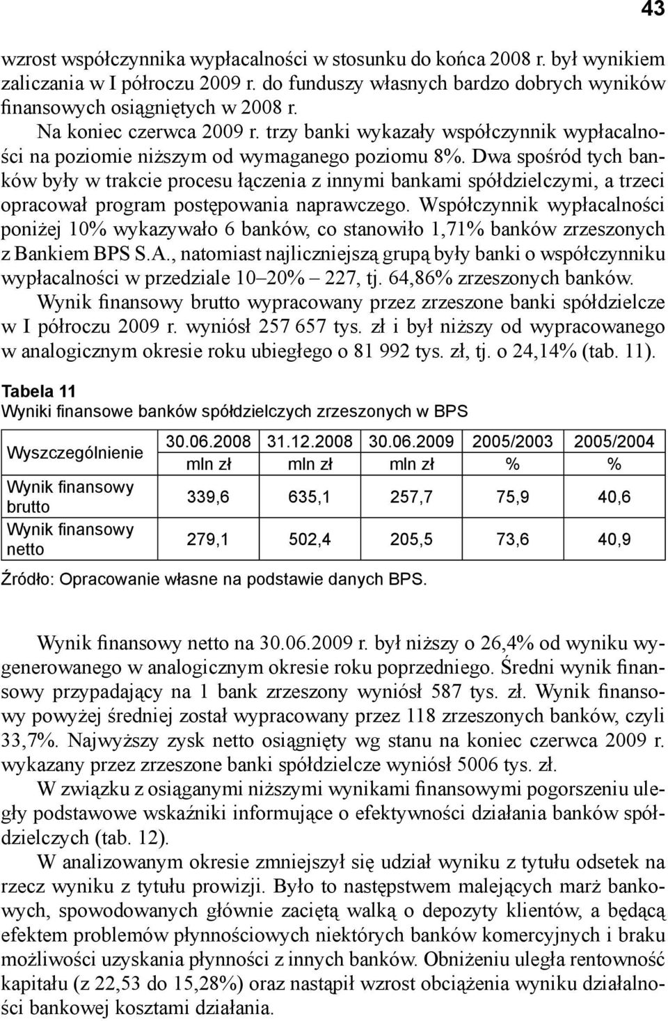 Dwa spośród tych banków były w trakcie procesu łączenia z innymi bankami spółdzielczymi, a trzeci opracował program postępowania naprawczego.