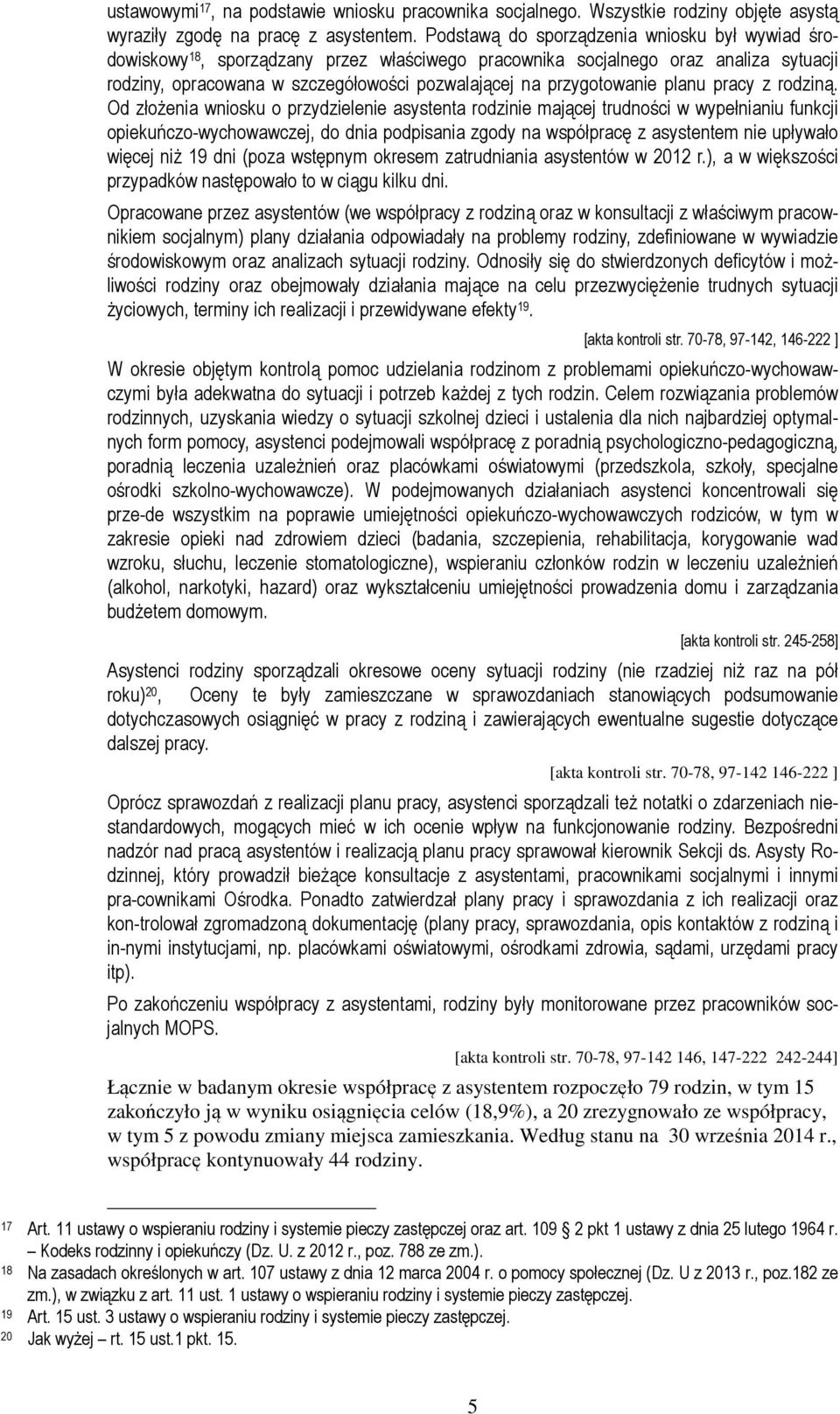przygotowanie planu pracy z rodziną.