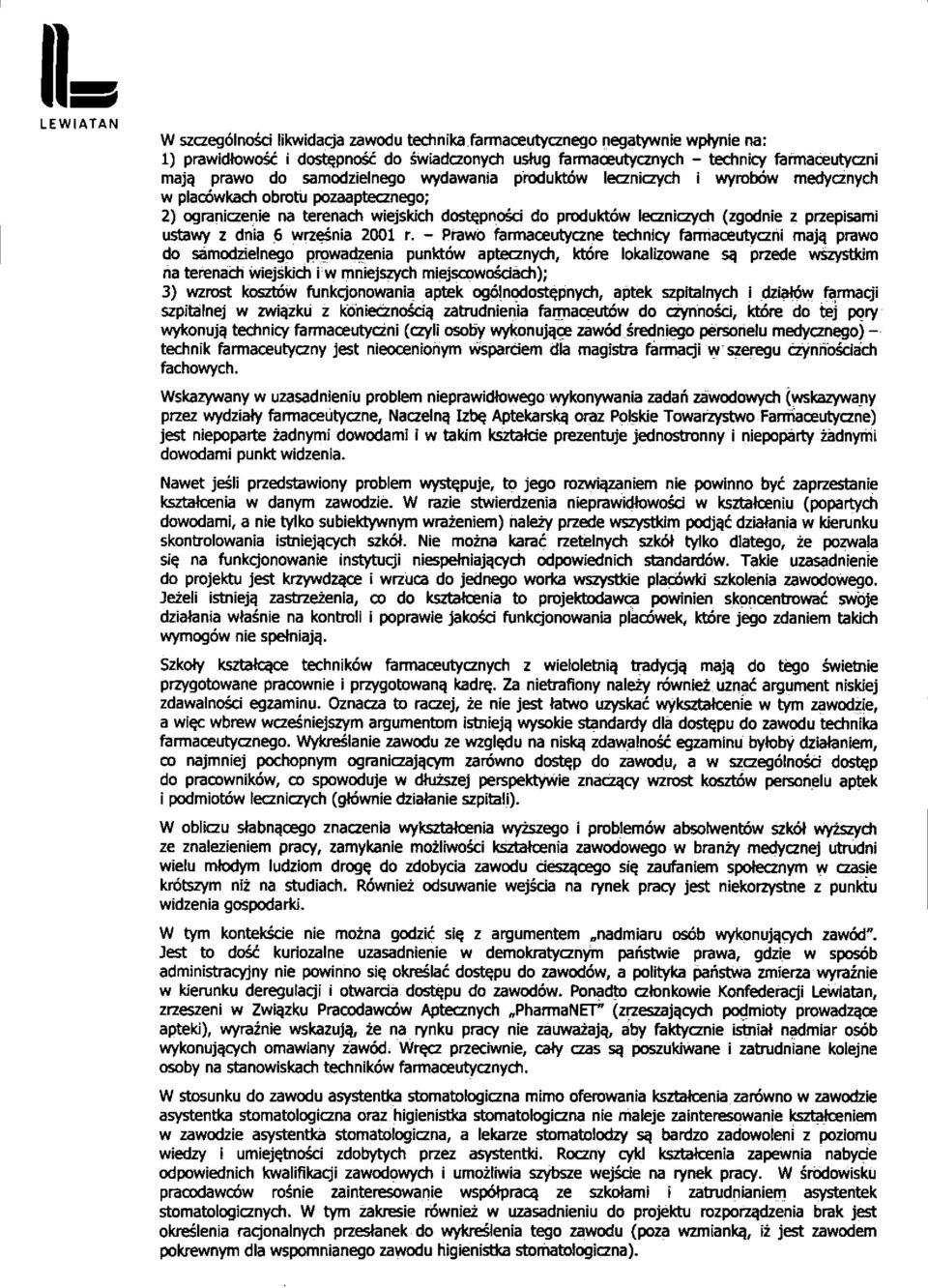 ustawy z dnia 6 wrzesnia 2001 r.
