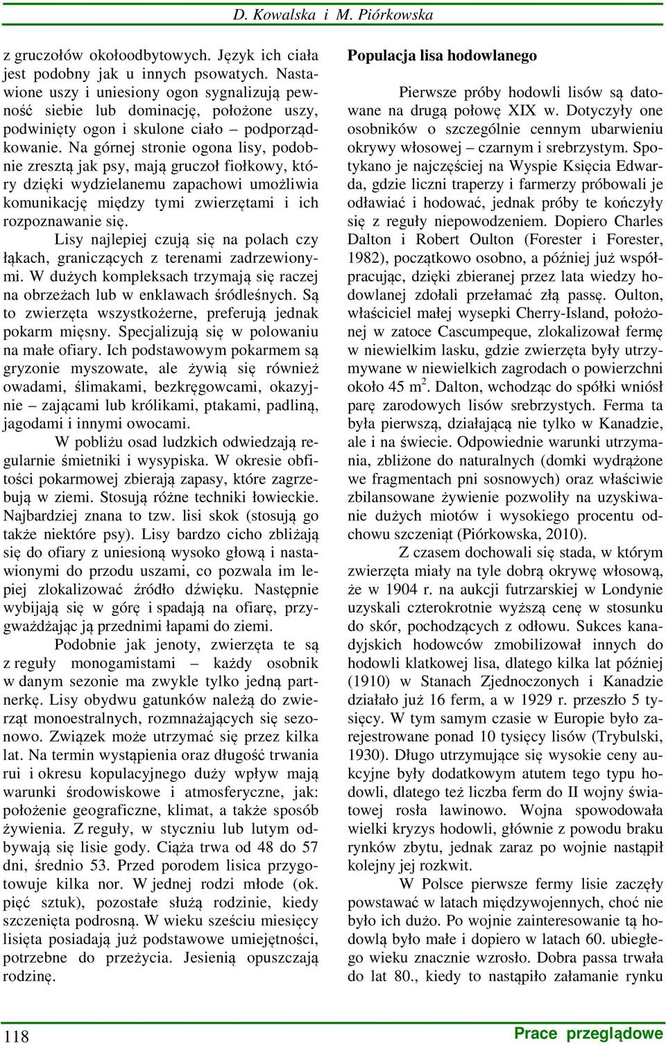 Na górnej stronie ogona lisy, podobnie zresztą jak psy, mają gruczoł fiołkowy, który dzięki wydzielanemu zapachowi umożliwia komunikację między tymi zwierzętami i ich rozpoznawanie się.
