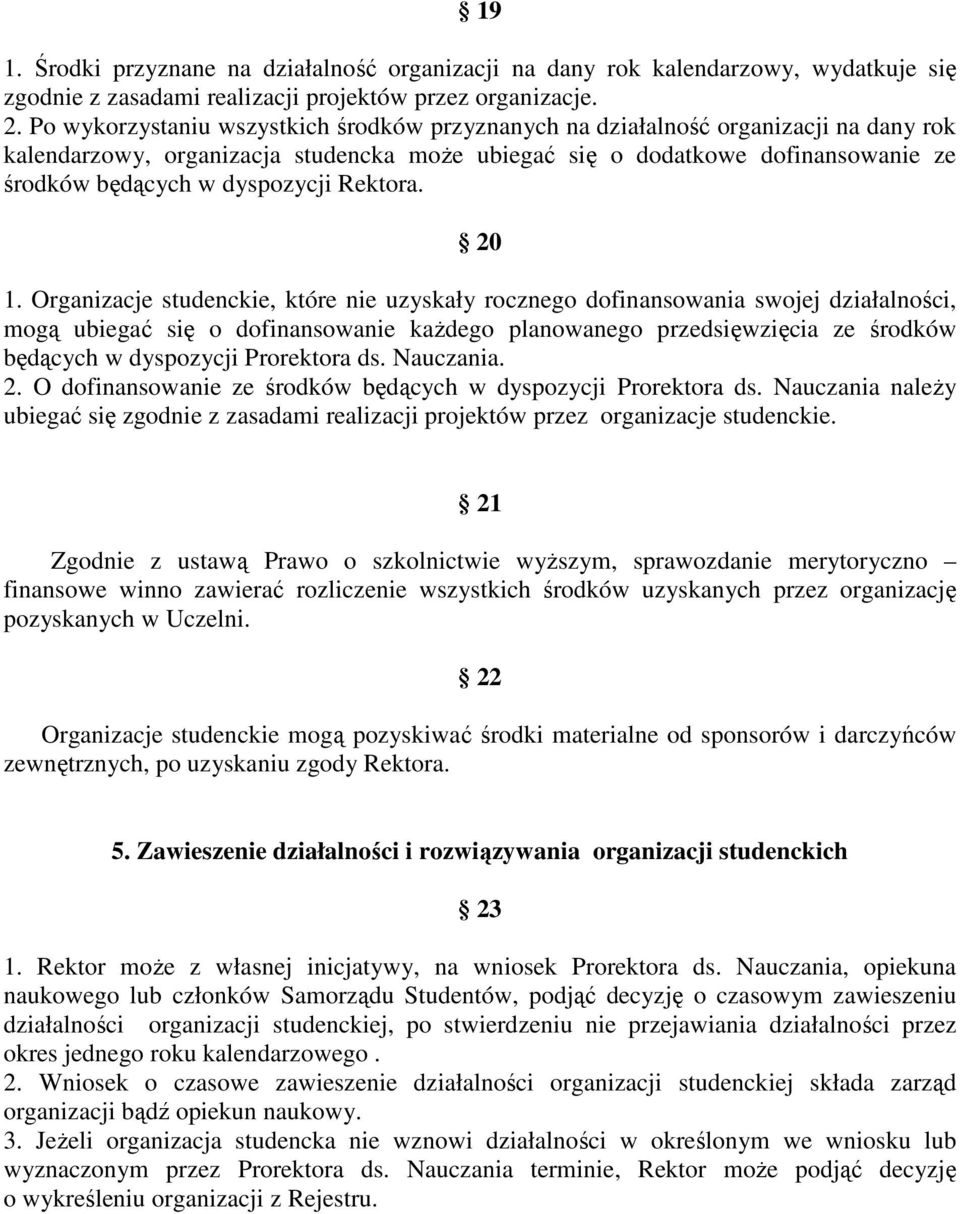 Rektora. 20 1.