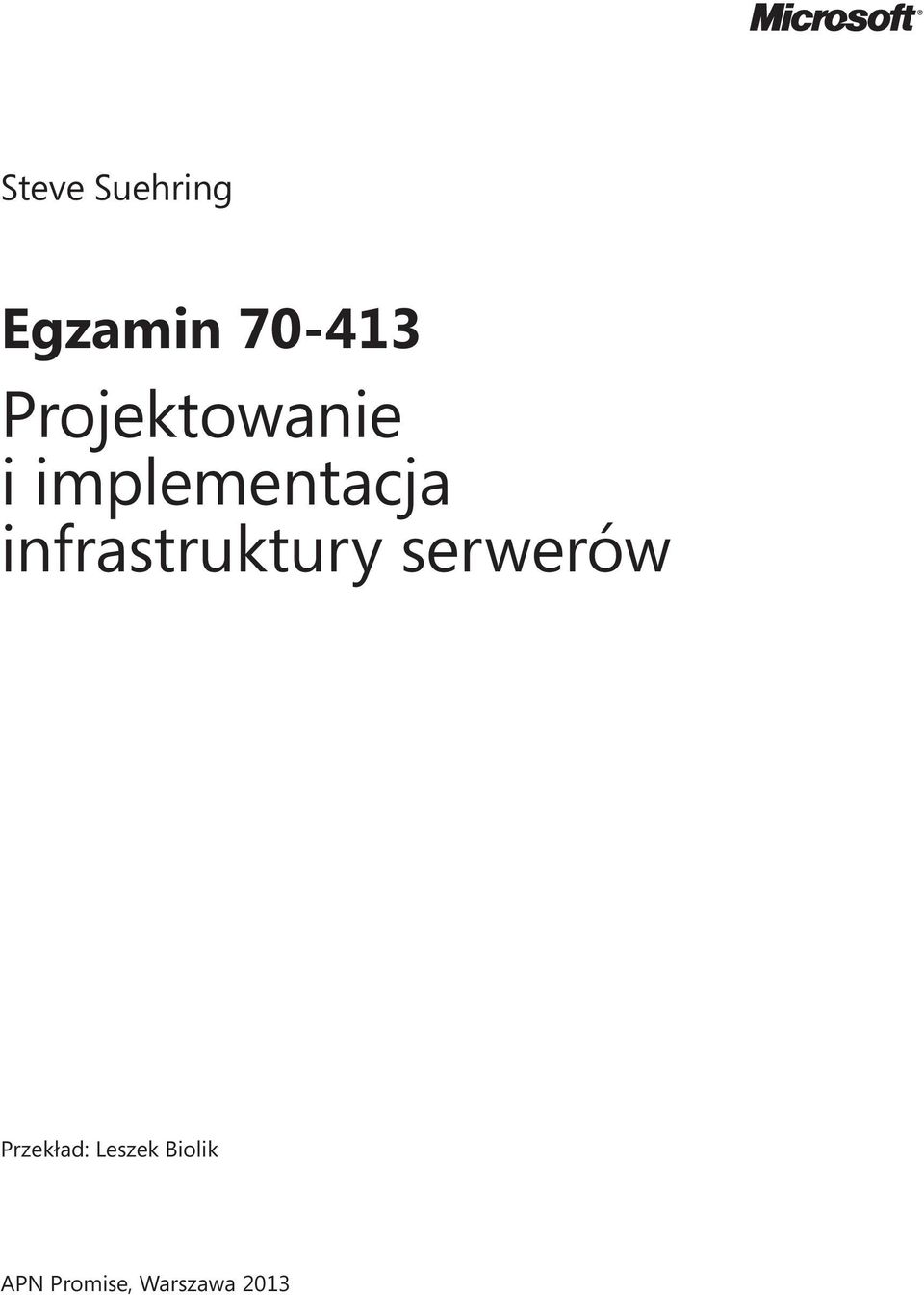 infrastruktury serwerów Przekład: