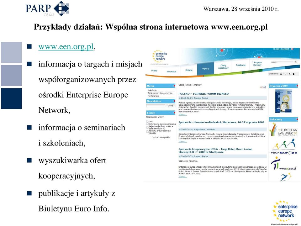 pl, informacja o targach i misjach współorganizowanych przez ośrodki