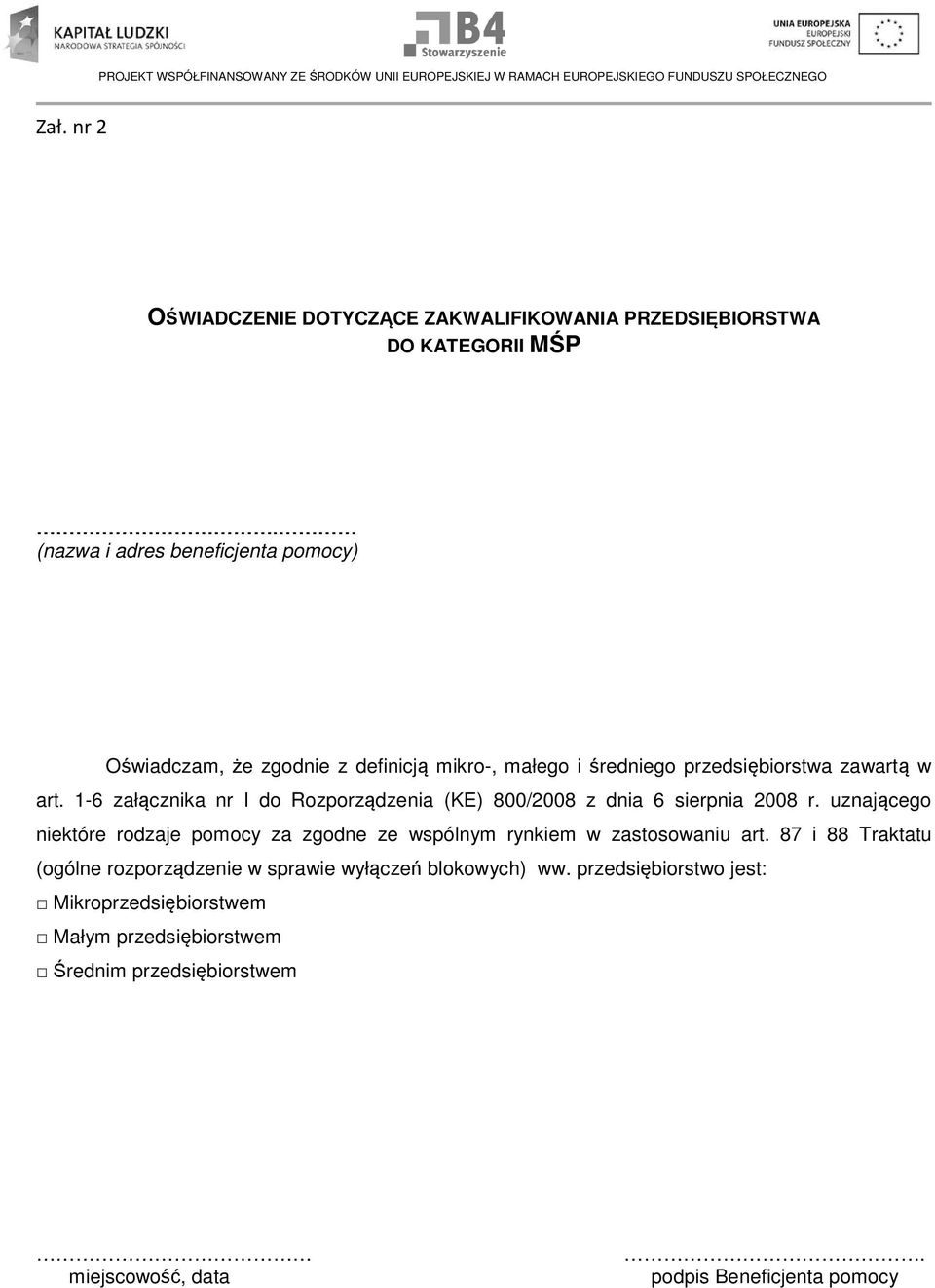 1-6 załącznika nr I do Rozporządzenia (KE) 800/2008 z dnia 6 sierpnia 2008 r.