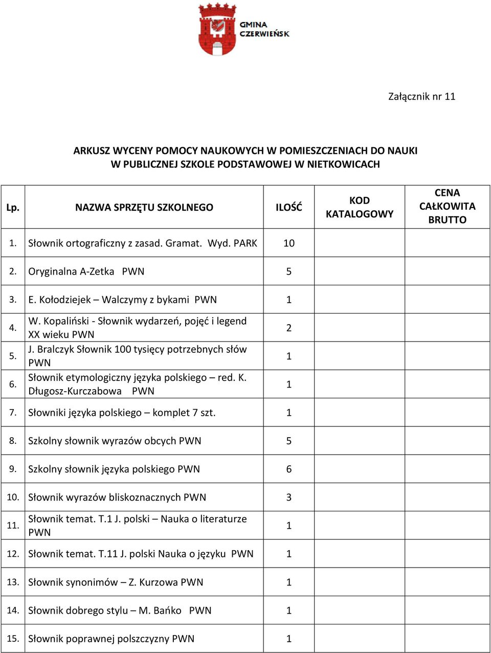 Bralczyk Słownik 100 tysięcy potrzebnych słów PWN Słownik etymologiczny języka polskiego red. K. Długosz-Kurczabowa PWN 2 1 1 7. Słowniki języka polskiego komplet 7 szt. 1 8.