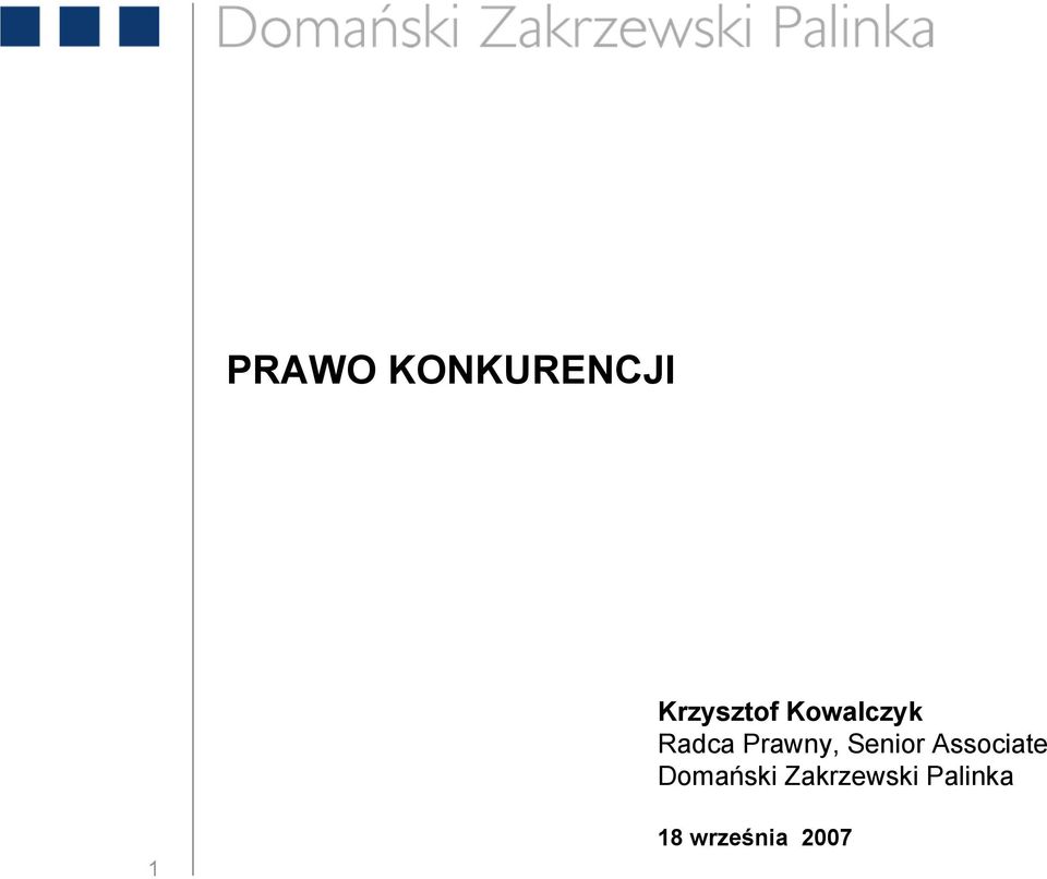 Senior Associate Domański