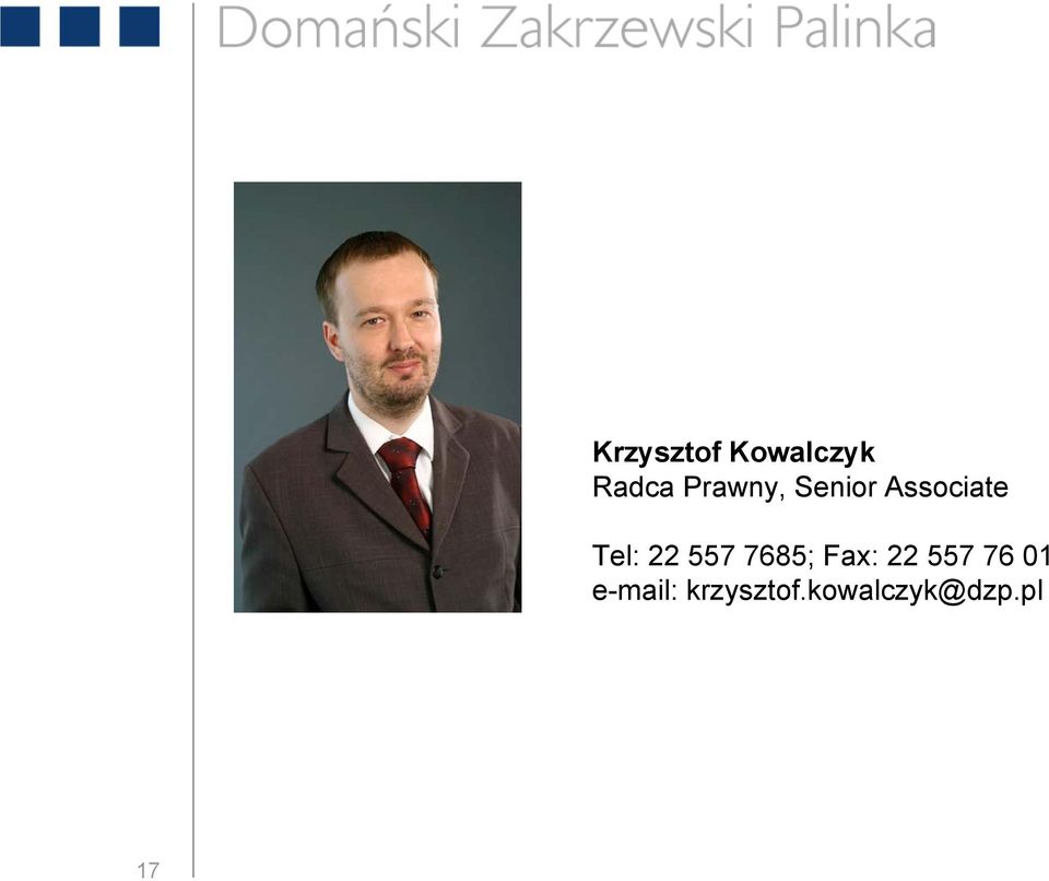 22 557 7685; Fax: 22 557 76 01