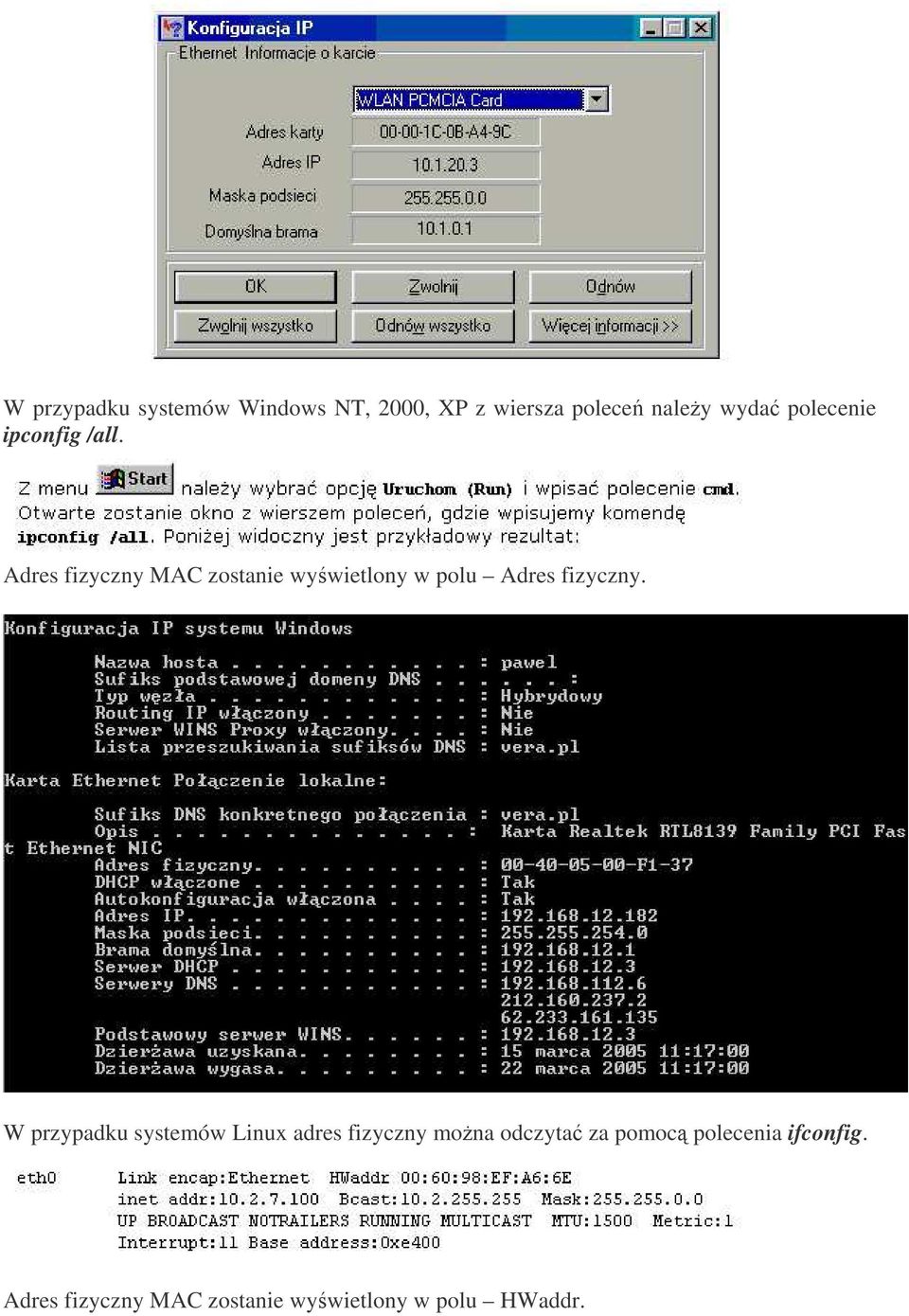 Z Ilu Bitów Składa Się Adres Fizyczny Mac Karty Sieciowej Klonowanie MAC adresu oraz TTL - PDF Darmowe pobieranie
