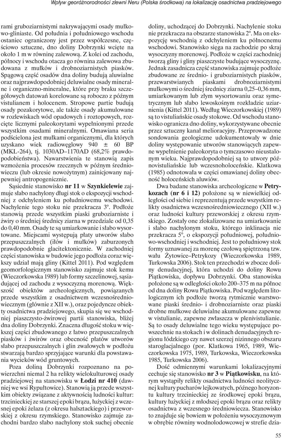 Z kolei od zachodu, północy i wschodu otacza go równina zalewowa zbudowana z mułków i drobnoziarnistych piasków.