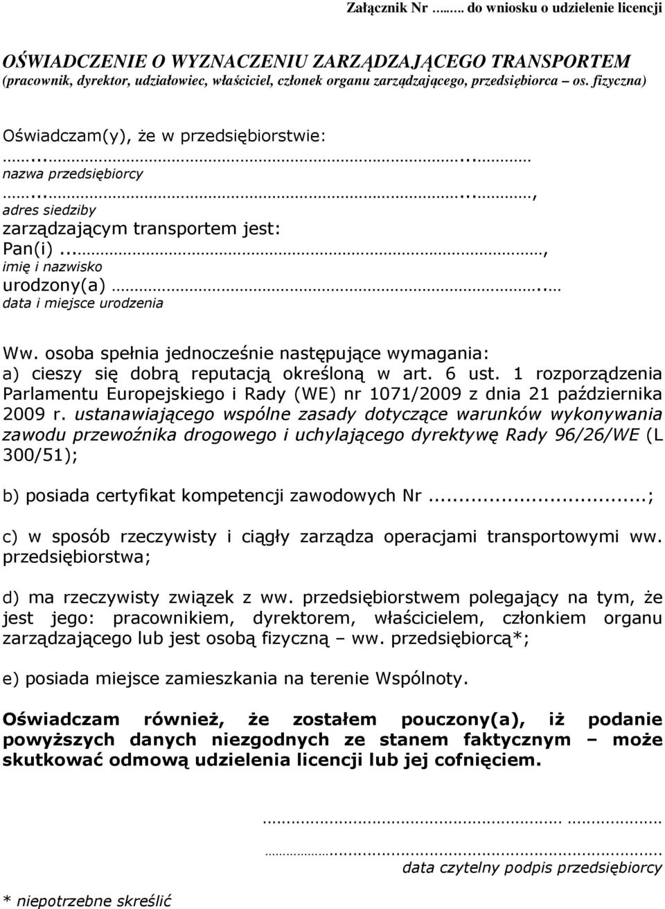 osoba spełnia jednocześnie następujące wymagania: a) cieszy się dobrą reputacją określoną w art. 6 ust.
