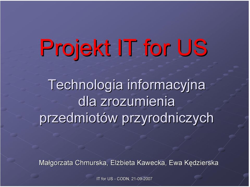 przedmiotów w przyrodniczych